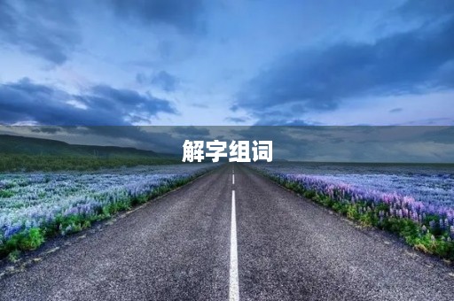 解字组词(解组词)