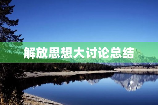 解放思想大讨论总结