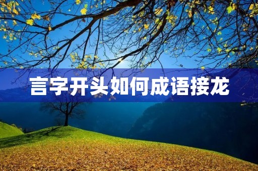 言字开头如何成语接龙