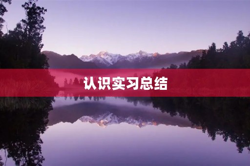 认识实习总结