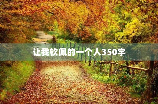 让我钦佩的一个人350字 让我钦佩的一个人350字