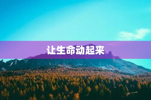 让生命动起来 让生命动起来