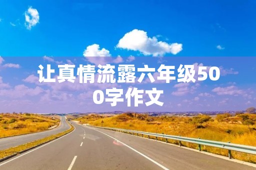 让真情流露六年级500字作文 让真情流露六年级500字作文