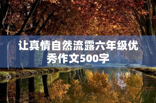 让真情自然流露六年级优秀作文500字 让真情自然流露六年级优秀作文500字