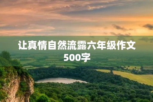 让真情自然流露六年级作文500字 让真情自然流露六年级作文500字