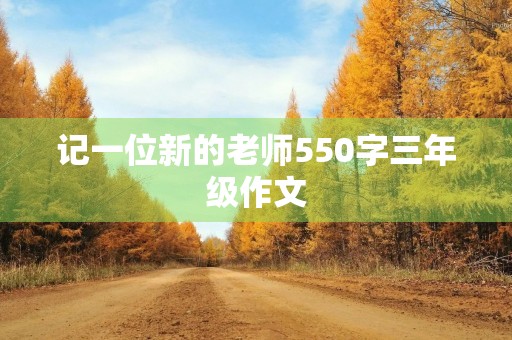 记一位新的老师550字三年级作文