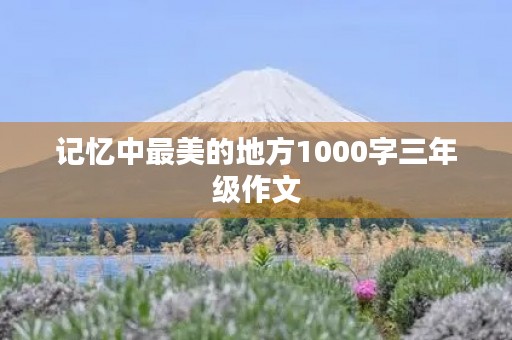 记忆中最美的地方1000字三年级作文
