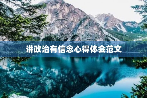 讲政治有信念心得体会范文