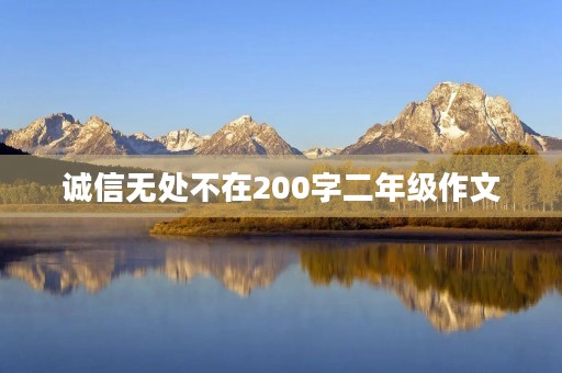 诚信无处不在200字二年级作文