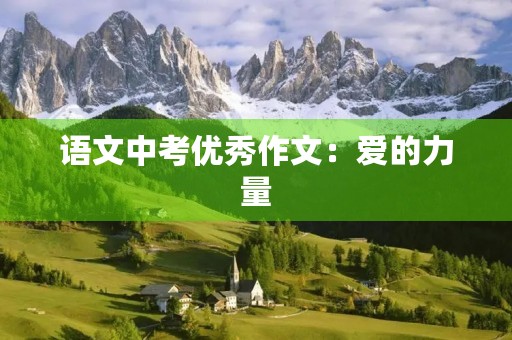 语文中考优秀作文:爱的力量 语文中考优秀作文:爱的力量