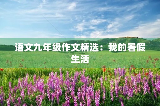 语文九年级作文精选：我的暑假生活