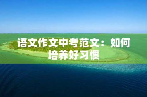 语文作文中考范文:如何培养好习惯 语文作文中考范文:如何培养好习惯