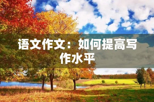 语文作文：如何提高写作水平