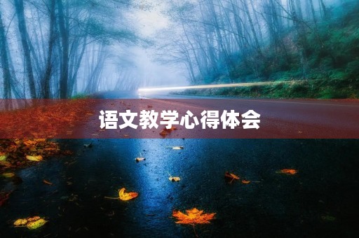 语文教学心得体会 语文教学心得体会