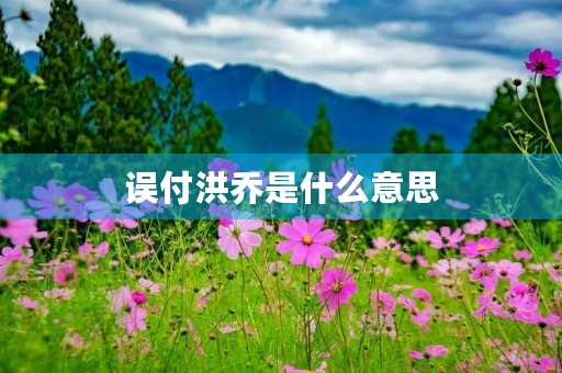 误付洪乔是什么意思