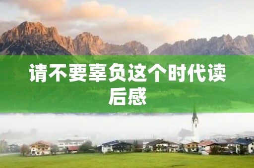 请不要辜负这个时代读后感