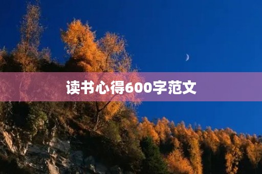 读书心得600字范文
