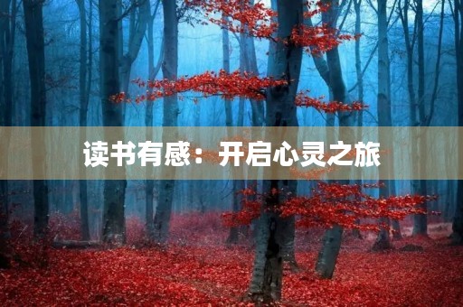 读书有感:开启心灵之旅 读书有感:开启心灵之旅