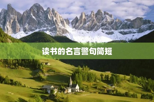 读书的名言警句简短(有关读书的名言警句简短)