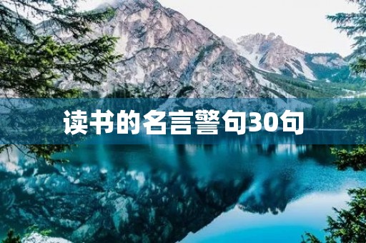 读书的名言警句30句，读书名言警句摘抄大全 励志