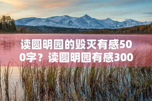 读圆明园的毁灭有感500字?读圆明园有感300字 读圆明园的毁灭有感500字?读圆明园有感300字