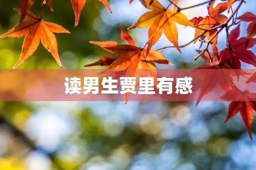 读男生贾里有感