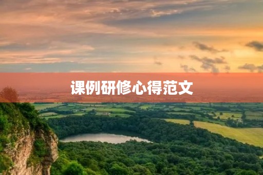 课例研修心得范文