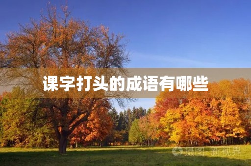 课字打头的成语有哪些