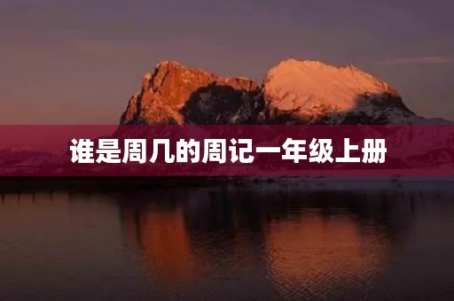 谁是周几的周记一年级上册