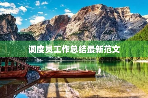 调度员工作总结最新范文