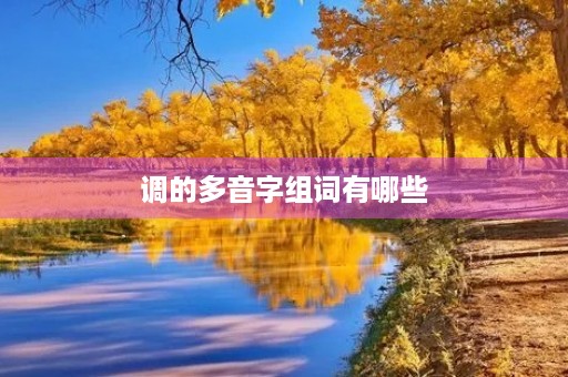 调的多音字组词有哪些(调的多音字组词) 调的多音字组词有哪些(调的多音字组词)