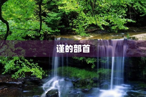 谨的部首(谨)