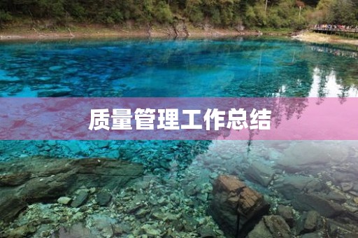 质量管理工作总结 质量管理工作总结