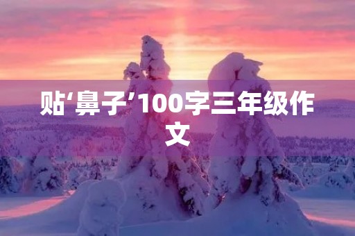 贴‘鼻子’100字三年级作文