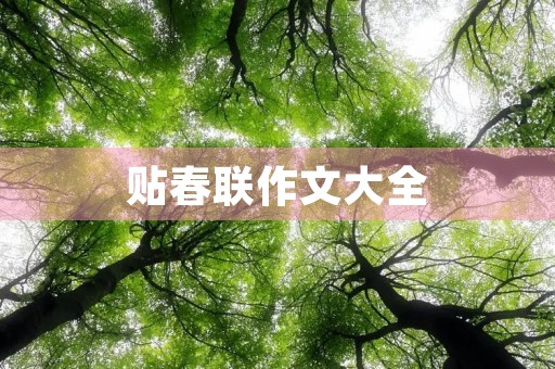 贴春联作文大全 贴春联作文大全