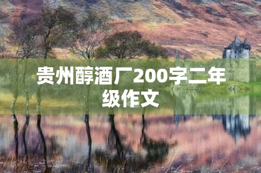 贵州醇酒厂200字二年级作文