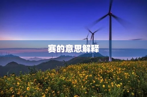 赛的意思解释(赛组词)