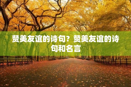 赞美友谊的诗句?赞美友谊的诗句和名言 赞美友谊的诗句?赞美友谊的诗句和名言