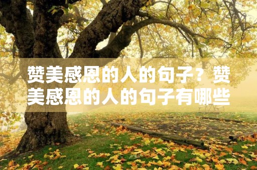 赞美感恩的人的句子？赞美感恩的人的句子有哪些