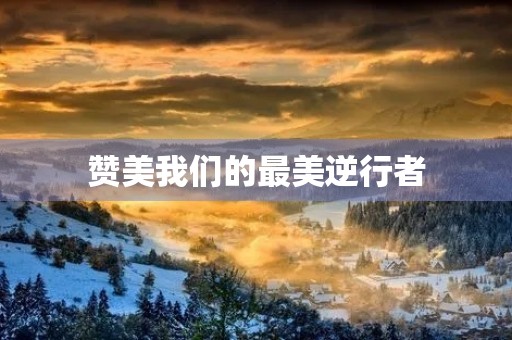 赞美我们的最美逆行者 赞美我们的最美逆行者