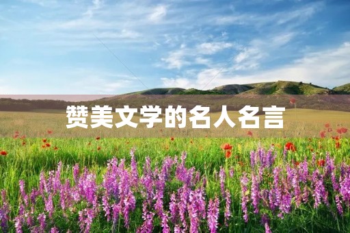 赞美文学的名人名言(赞美文学的名人名言短句) 赞美文学的名人名言(赞美文学的名人名言短句)
