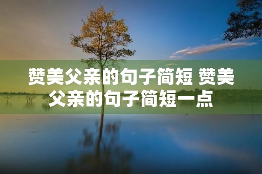 赞美父亲的句子简短 赞美父亲的句子简短一点 赞美父亲的句子简短 赞美父亲的句子简短一点