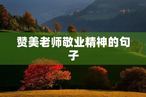 赞美老师敬业精神的句子,赞美老师讲得好的句子 赞美老师敬业精神的句子,赞美老师讲得好的句子