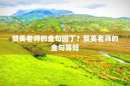 赞美老师的金句园丁?赞美老师的金句简短 赞美老师的金句园丁?赞美老师的金句简短