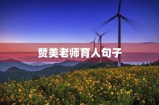 赞美老师育人句子(赞美老师育人句子一代一代)