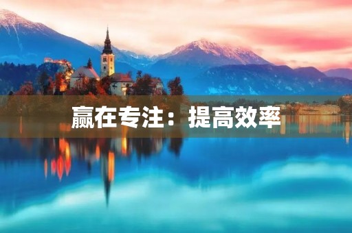 赢在专注:提高效率,实现目标 赢在专注:提高效率,实现目标