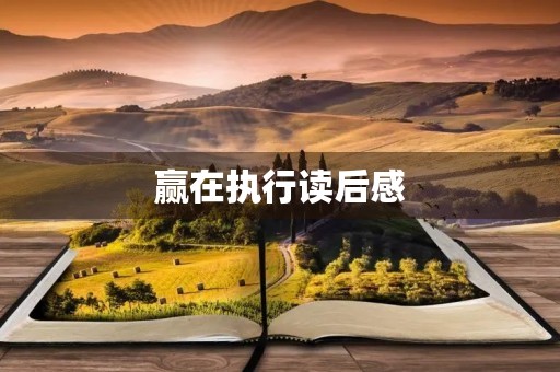 赢在执行读后感