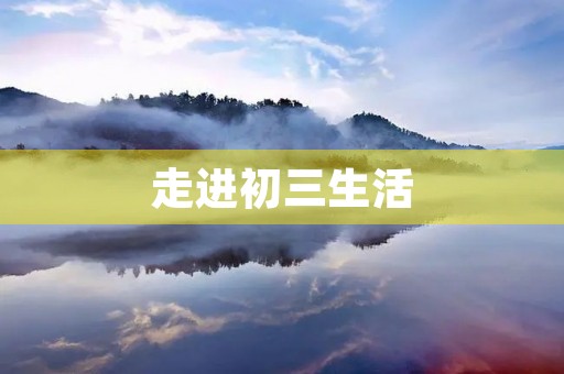 走进初三生活