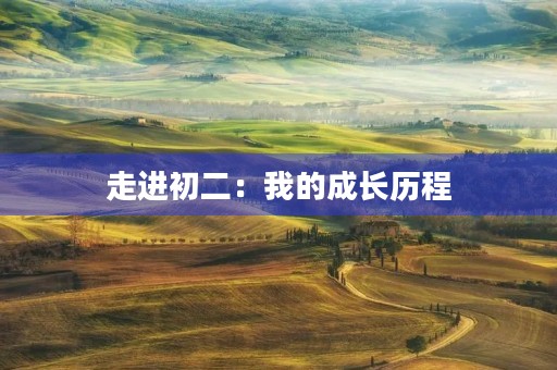 走进初二：我的成长历程