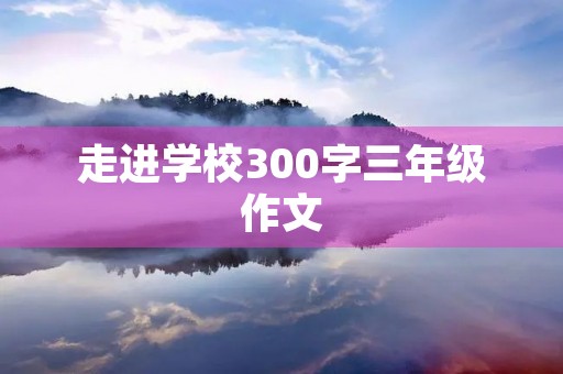 走进学校300字三年级作文